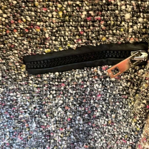 Rag and Bone Lory Knot Leather Trim Leather Jacket - Picture 6 of 13